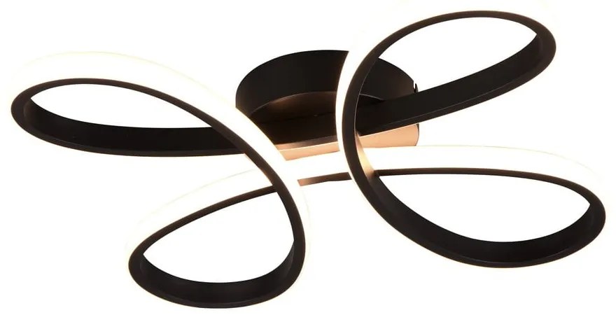 Черна LED светлина за таван 40x40 cm Fly - Trio