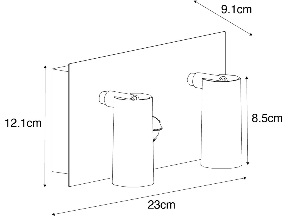 Външна стенна лампа бяла с LED 2-светлина сензор за движение - Simon