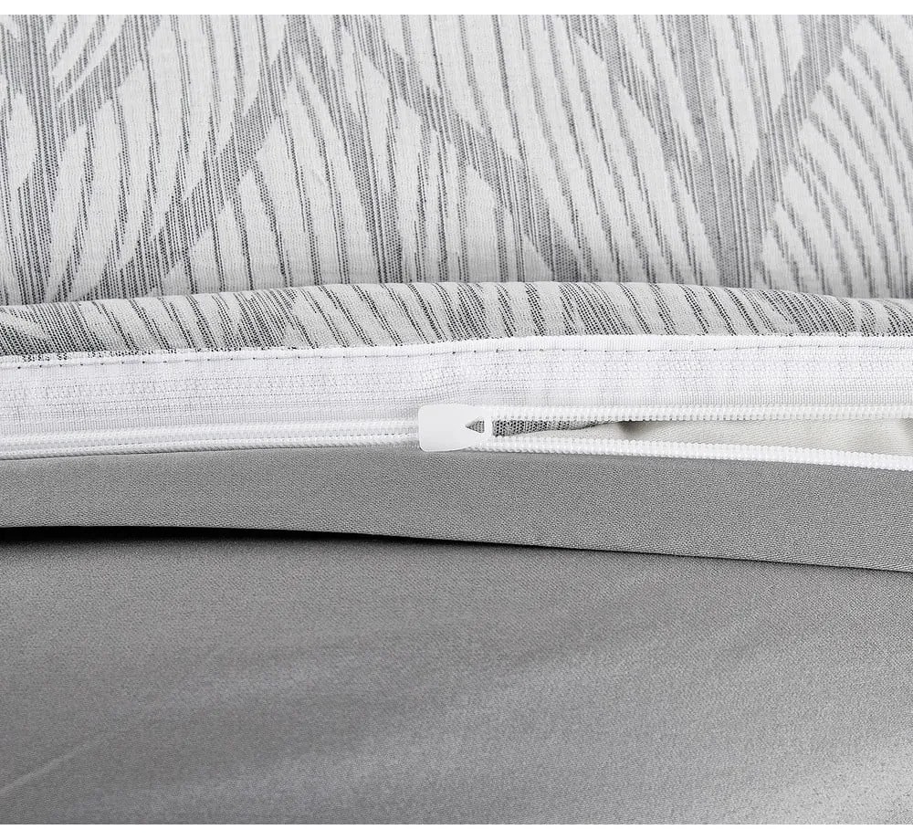 Сиво единично спално бельо от жакард 140x200 cm Florida – My House