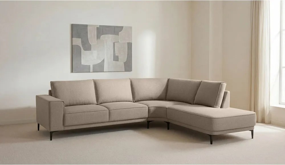 Светлокафяв ъглов диван (десен ъгъл) Copenhagen – Scandic