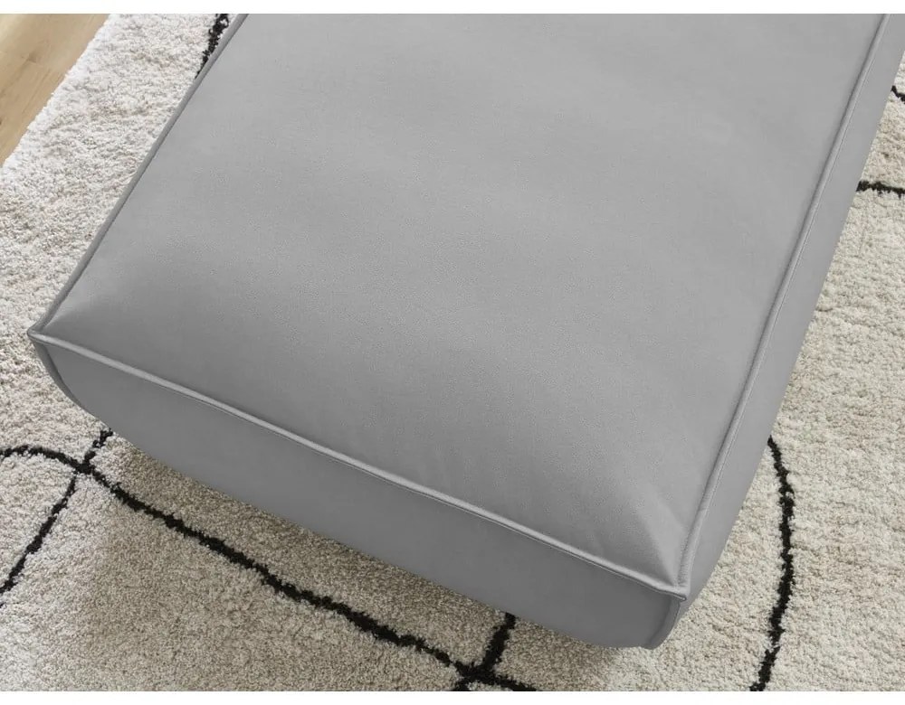 Светлосива табуретка от изкуствена кожа Boheme – Bobochic Paris