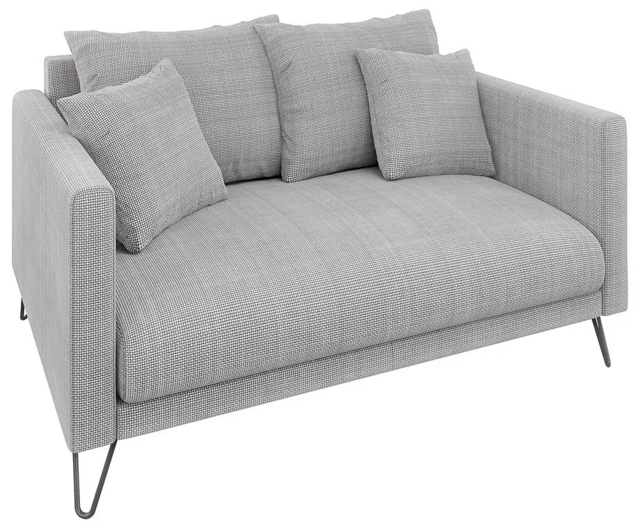 Светлосив шенилов диван 140 cm Freya – Ropez