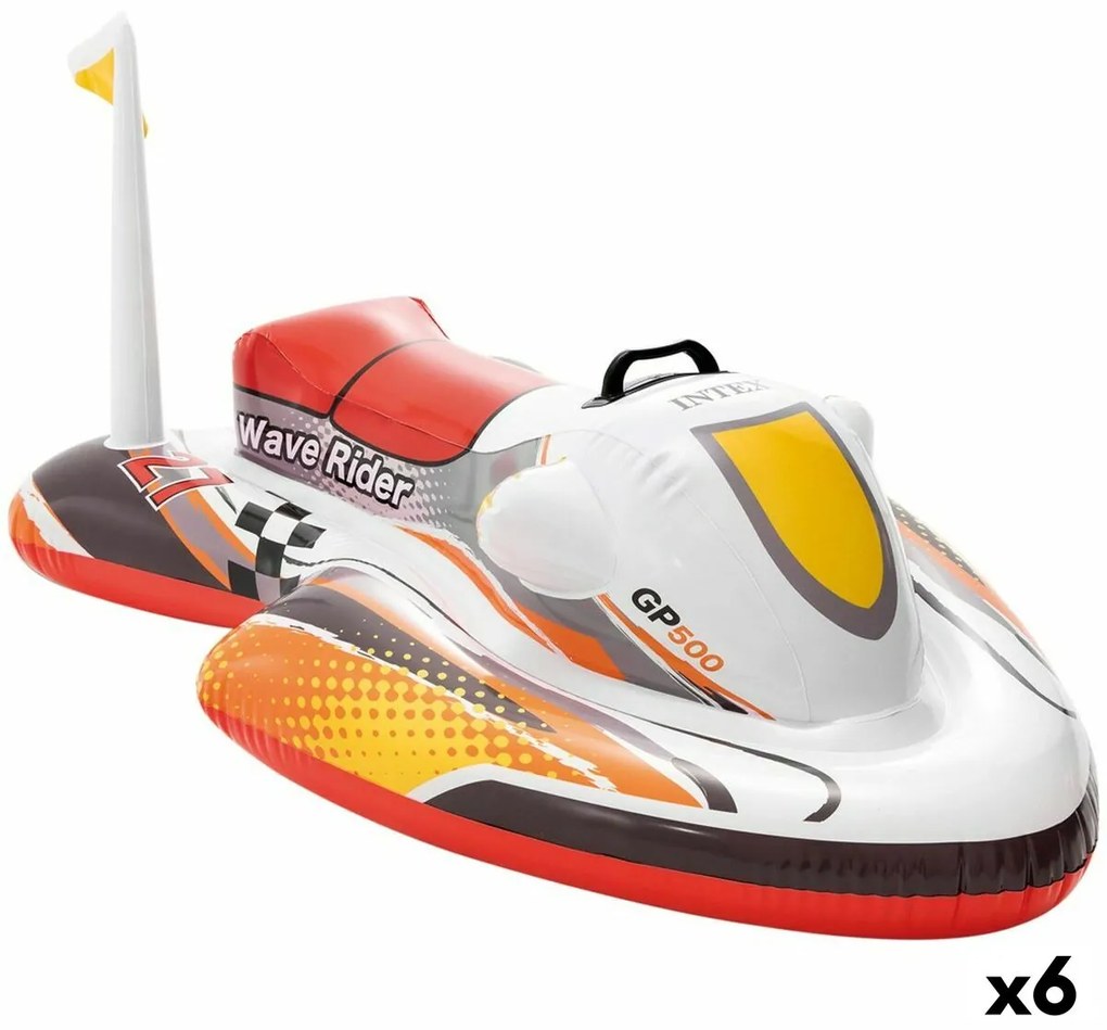 Надуваема Фигура за Басейн Intex Wave RIder Мото 117 x 58 x 77 cm (6 броя)