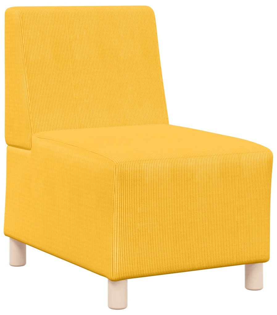 4108501 vidaXL Диван стол Светло жълто 55 x 74 x 82 см Кадифе