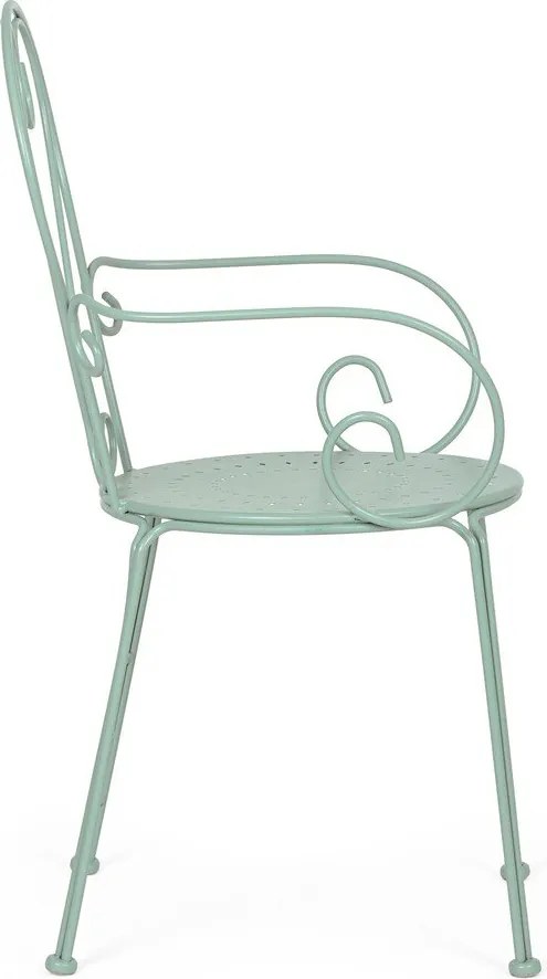 Градински стол метален в цвят мента Etienne – Bizzotto