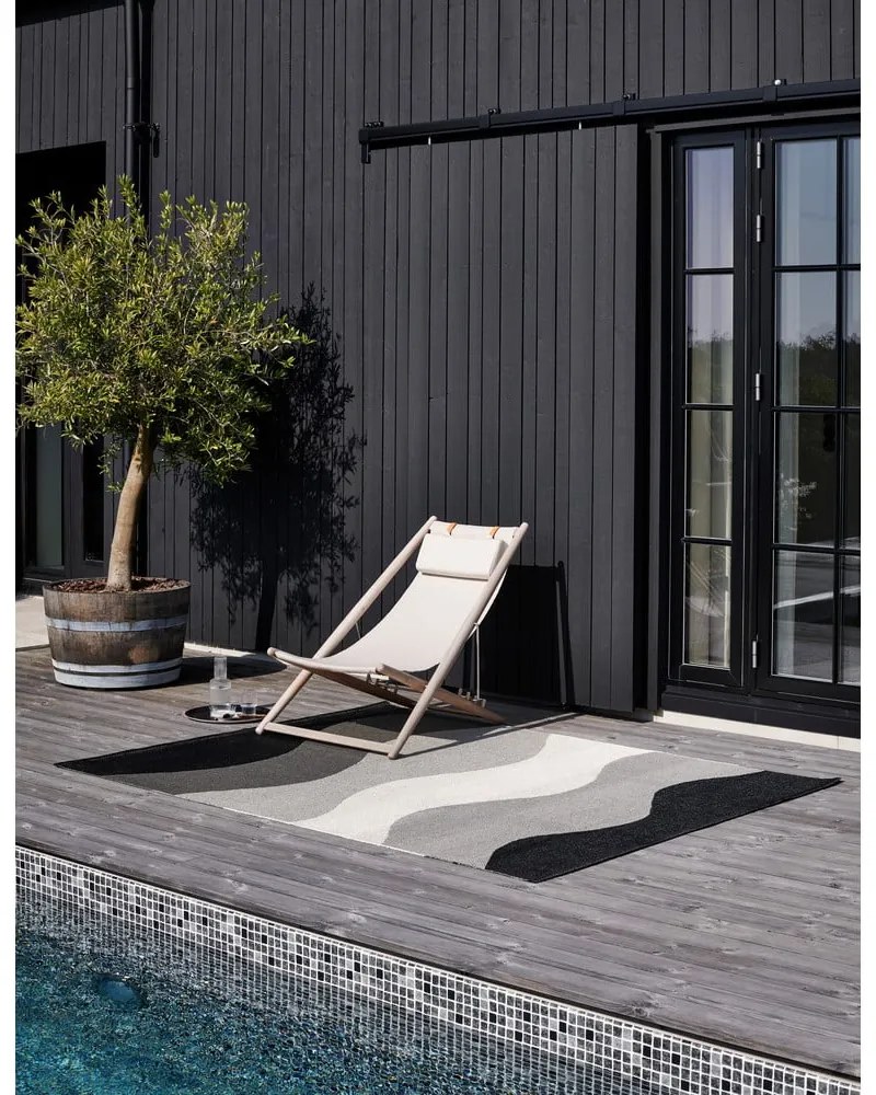 Сив килим за открито и закрито 70x100 cm Urvi Metal – Pappelina