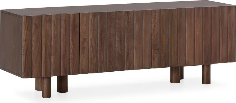 Кафява маса за телевизор от масивно манго 160x55x40 cm Tamira – MOME