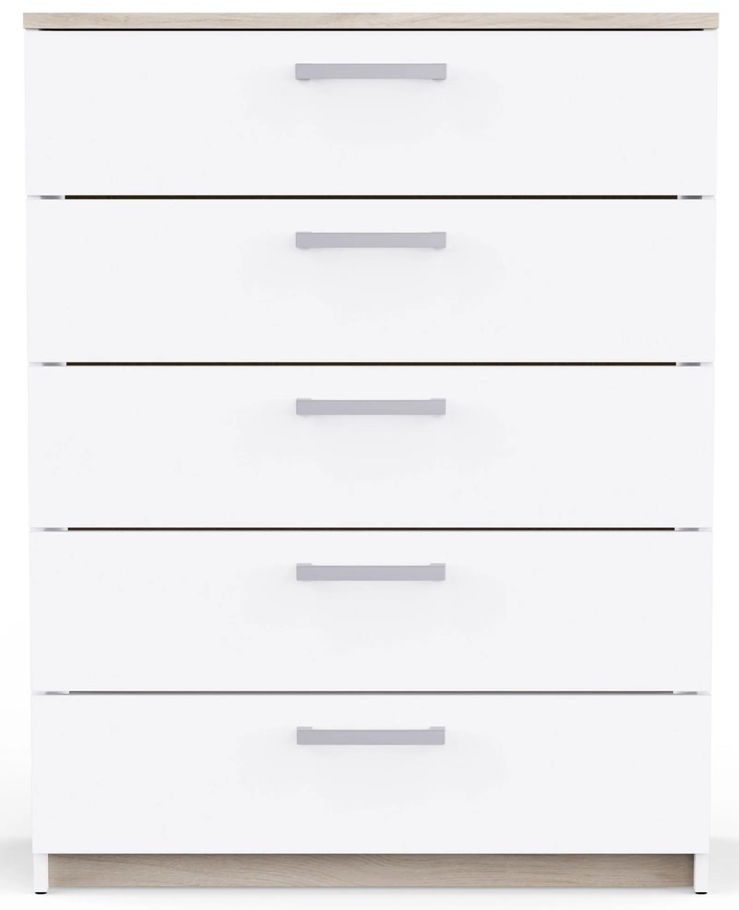 Скрин с 5 чекмеджета Winston - Бял