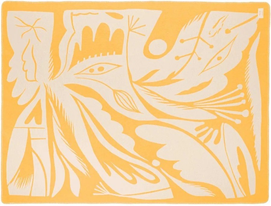 Жълто одеяло 165x200 cm Lino – noo.ma