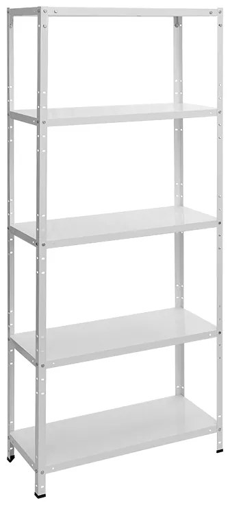 Метален стелаж BASIC 170x75x30 см&#44 до 75 кг на рафт - бял