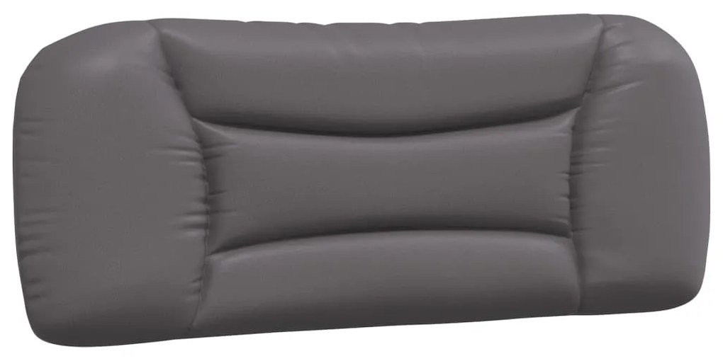 374559 vidaXL Мека табла за легло Hvar, сива, 100 см, изкуствена кожа