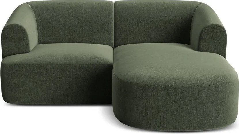 Зелен кадифен ъглов диван (десен ъгъл) Campi – Cosmopolitan Design