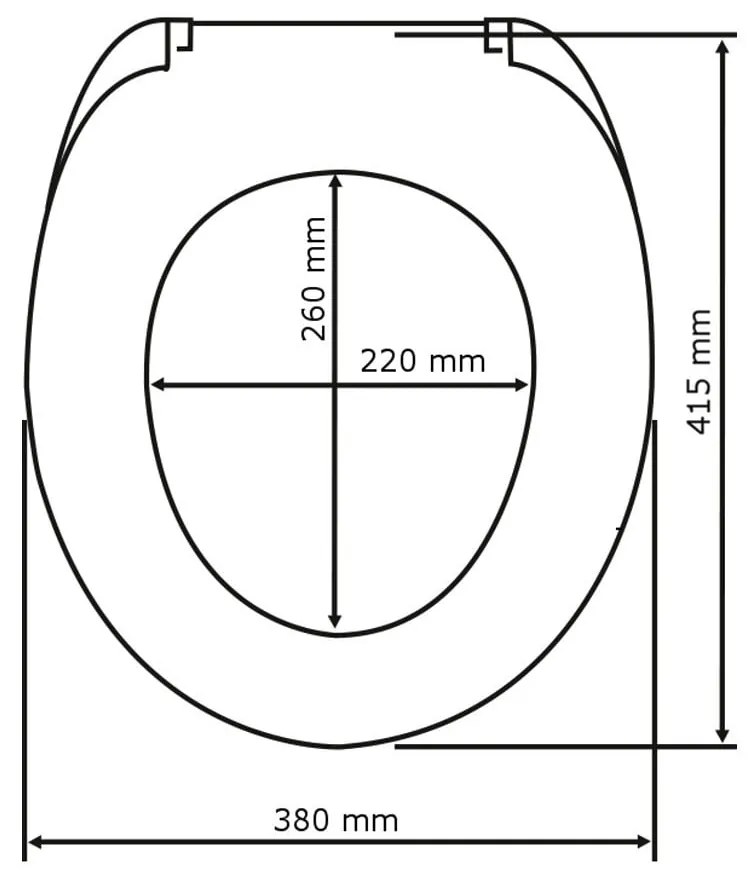 Матова черна тоалетна седалка , 41 x 38 cm Prima - Wenko