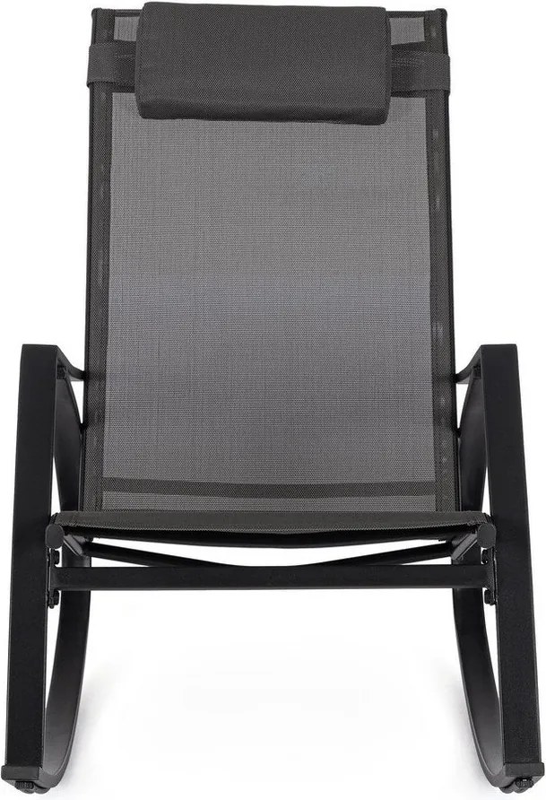 Антрацитен метален градински стол Ercolano – Bizzotto