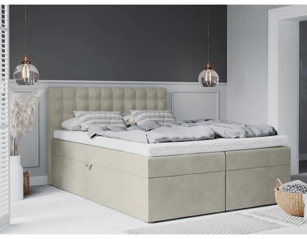 Бежово двойно легло , 180 x 200 cm Jade - Mazzini Beds