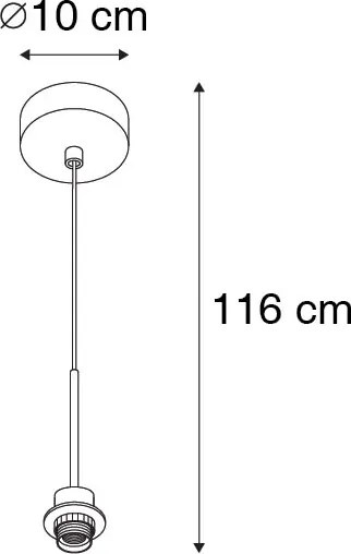 Модерна висяща лампа бронзова с черен кабел - Combi 1