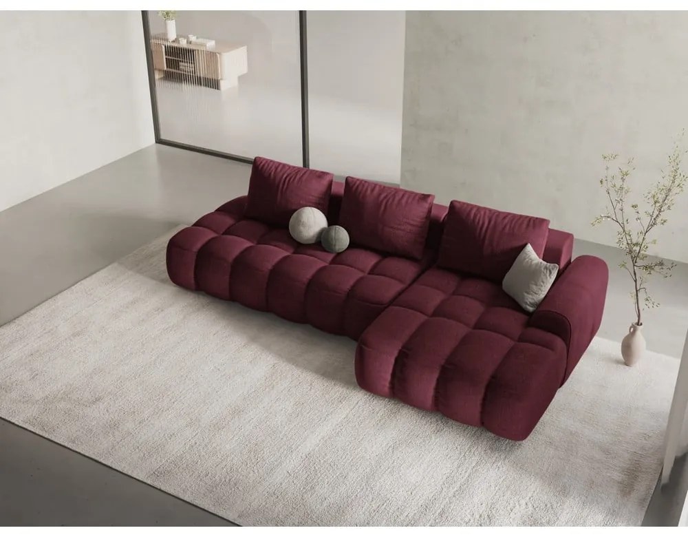 Бордо сгъваем/с място за съхранение ъглов диван (десен ъгъл) Linz – Cosmopolitan Design