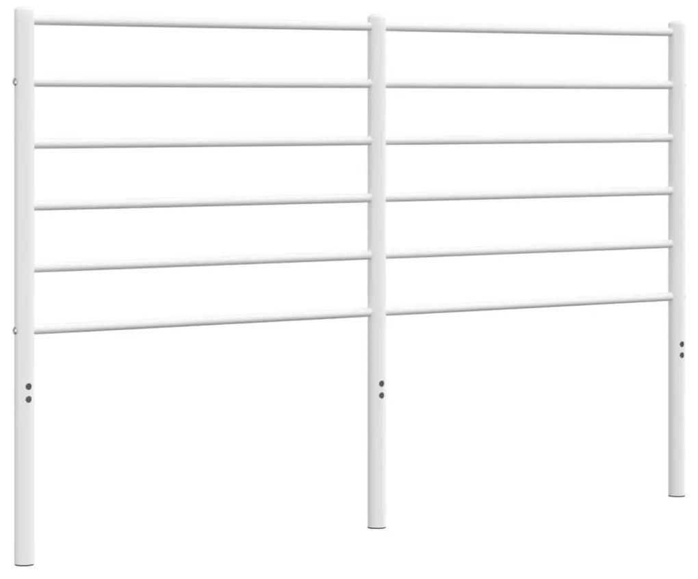 352401 vidaXL Метална резервна табла за легло, бяла, 140 см