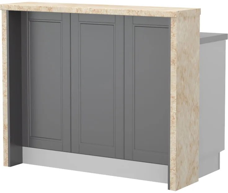 Бар Пейка Tahoma-Length: 120 cm-Graphite-Latino Marble