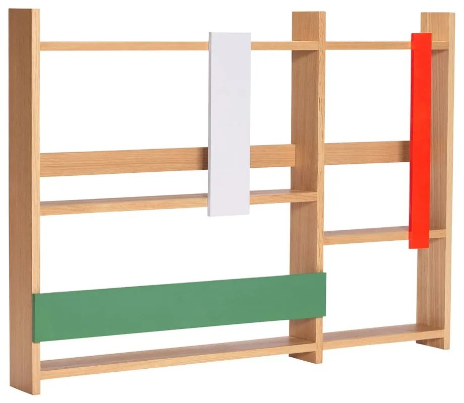 На няколко нива стенен рафт от декор от дъб в естествен цвят 110 cm Arki – Hübsch