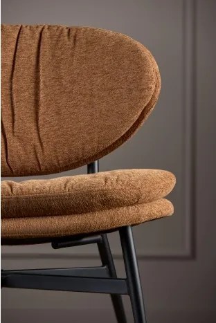 СОФИЯ Теракота (тъкан Апия 272)/черна рамка - ТАПИЦИРАН СТОЛ ЗА ДНЕВНА/ОФИС