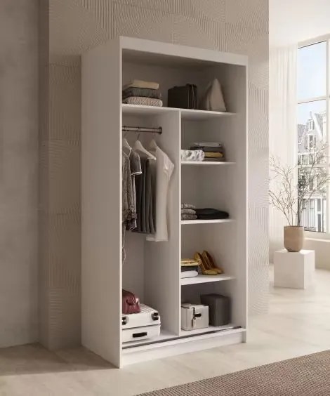 Гардероб Wardis 100 плъзгащ се-Leuko