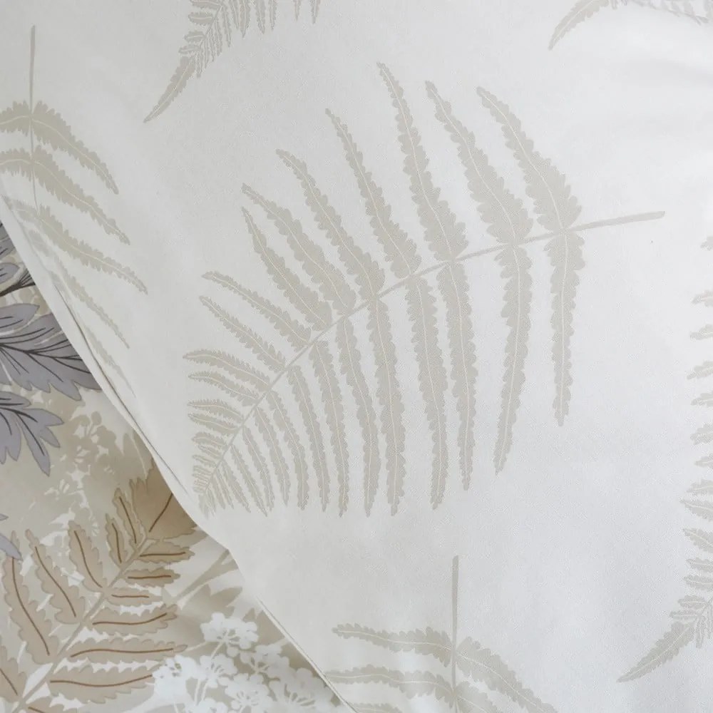 Бежово и кремаво спално бельо за единично легло 135x200 cm Floral Foliage - Catherine Lansfield