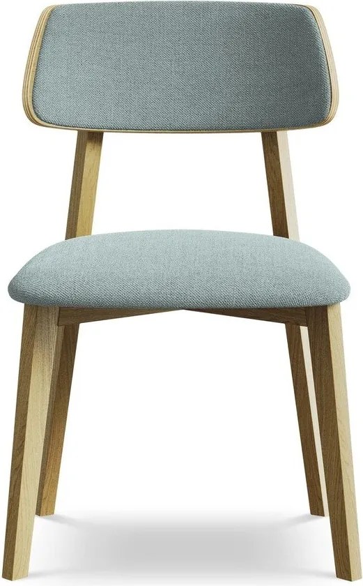 Син трапезен стол от масивна дървесина Niu – Makamii