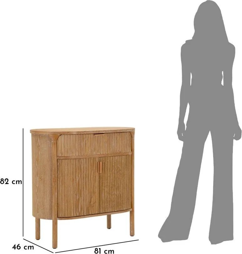 Скрин от масивна ела в естествен цвят 81x82x46 cm Gothenburg – Mauro Ferretti