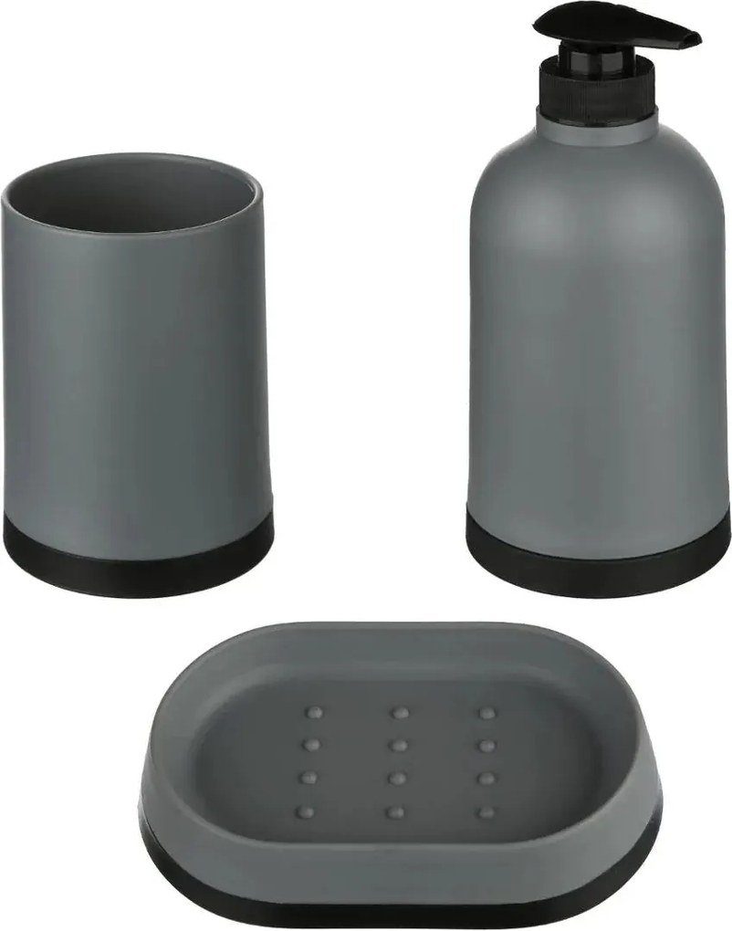 Комплект аксесоари за баня 5five, 3 Части - Бял