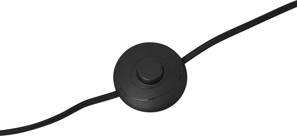 Подова лампа сива с бежов абажур и бял интериор 45 см - Classico