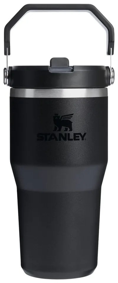 Черен термос от неръждаема стомана 600 ml IceFlow™ Flip Straw 2.0 Tumbler Black – Stanley