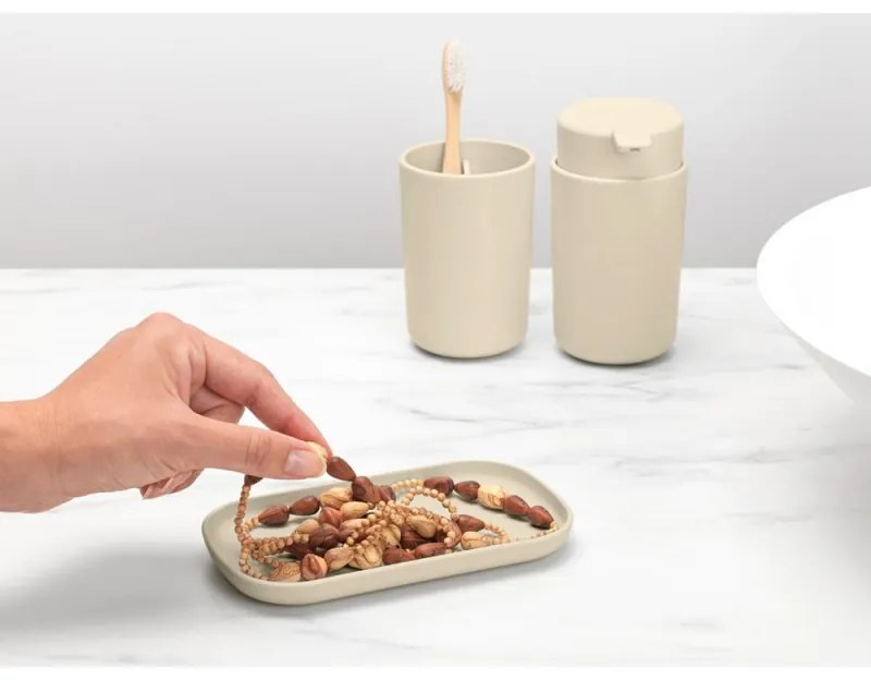 Комплект аксесоари за баня Brabantia ReNew 1006266, 3 части, 250 мл, Устойчиви на корозия, Бежов