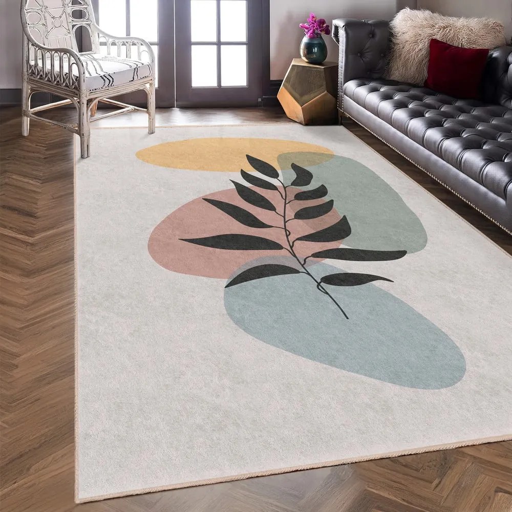 Кремава пътека подходяща за пране 80x200 cm Illustrated Autumn – Mila Home