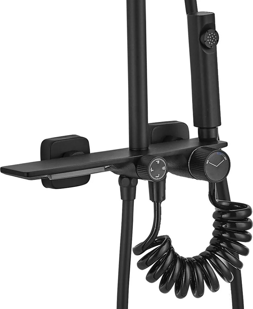 Комплект за душ REA HELIX Black