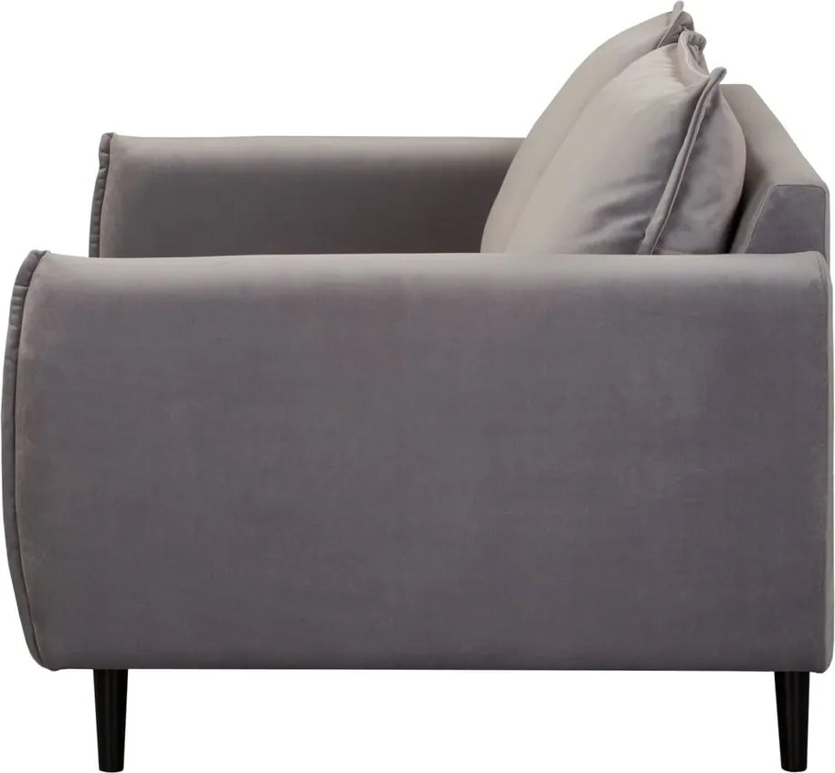 Сив кадифен диван 138 cm Juli – Ropez
