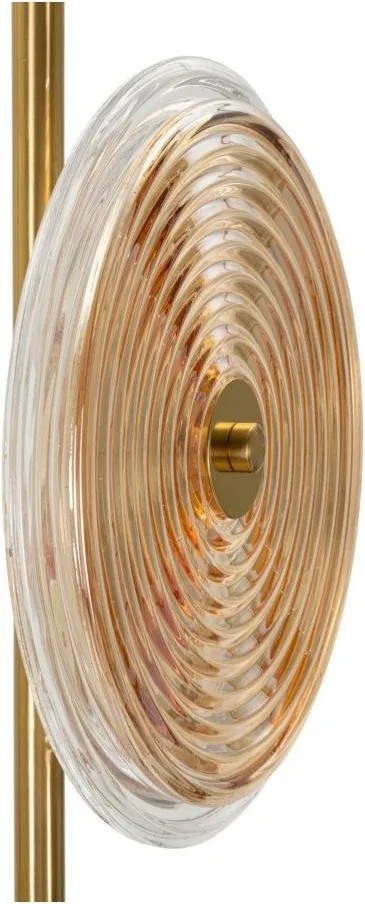 Подова лампа в златист цвят със стъклен абажур (височина 170 cm) Venice – Mauro Ferretti