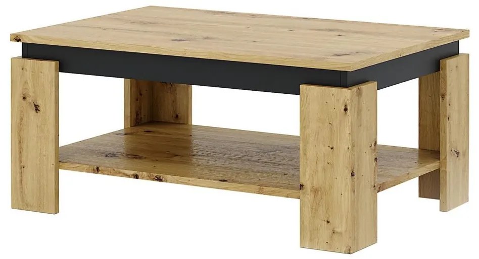 Холна маса LUNO, артизански дъб/черен