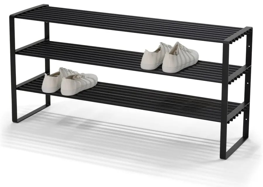 Черна метална стойка за обувки 100x48,5x29 cm Rex – Spinder Design
