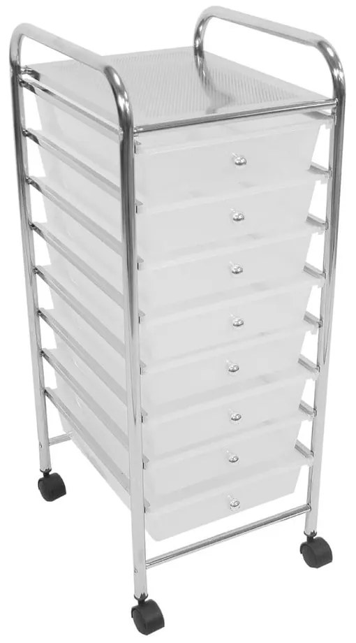 Пластмасов подвижен рафт в бяло и сребристо 33x83 cm - Premier Housewares