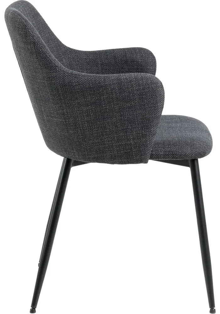Антрацитни тапицирани трапезни столове в комплект 2 бр. Ilsa – Actona