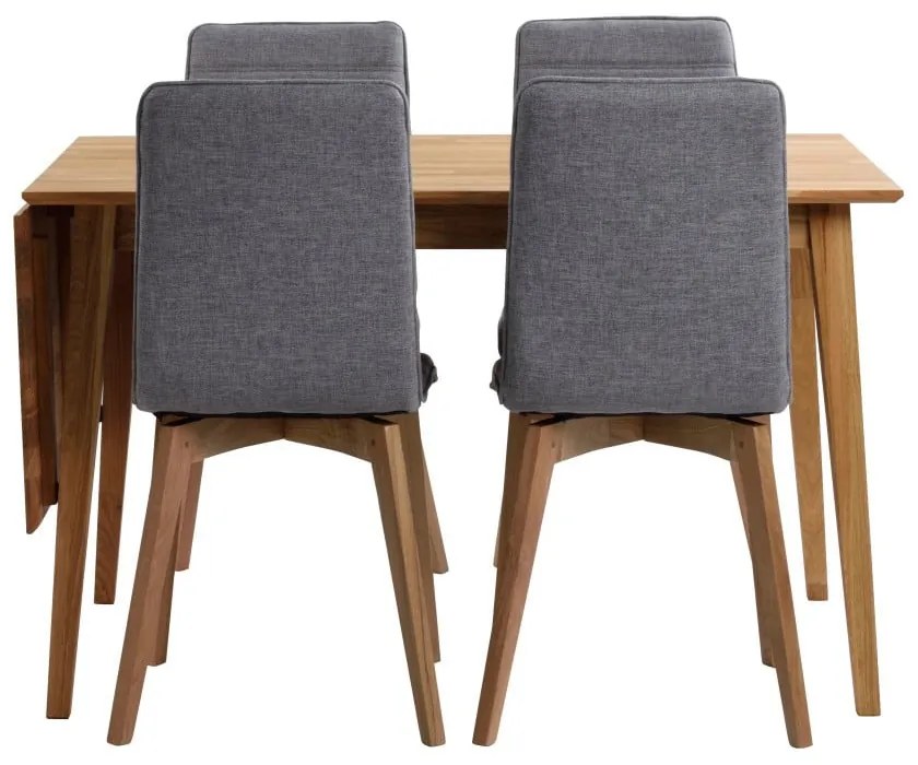 Естествена сгъваема маса за хранене от дъб , 120 x 80 cm Filippa - Rowico