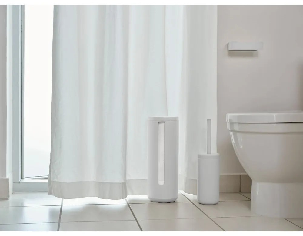 Бял стенен метален държач за тоалетна хартия Ume – Zone