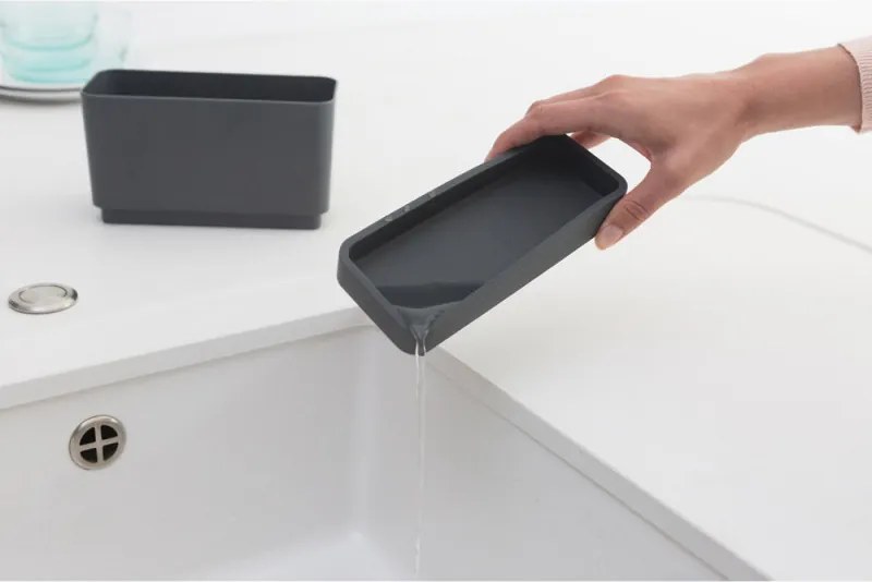 Органайзер за мивка Brabantia SinkSide 1000209, Нехлъзгащ се, Силикон, Тъмносив