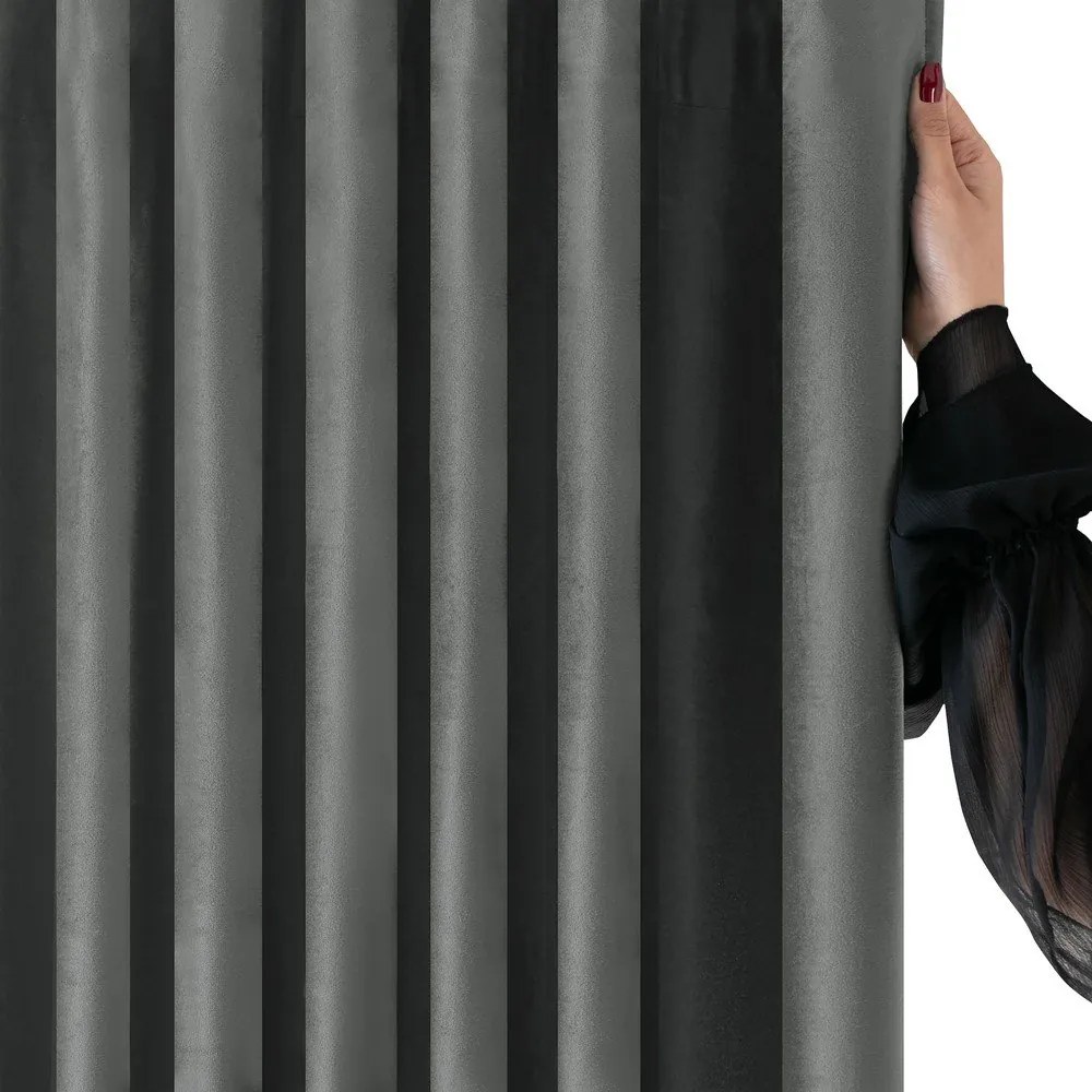 Тъмносива затъмняваща завеса 265x270 cm Velto – Filumi