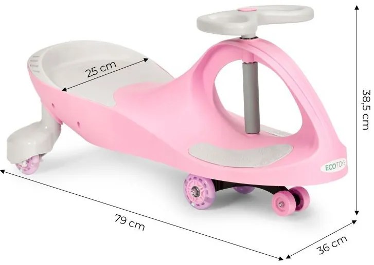 Детски гравитационен скутер в розово