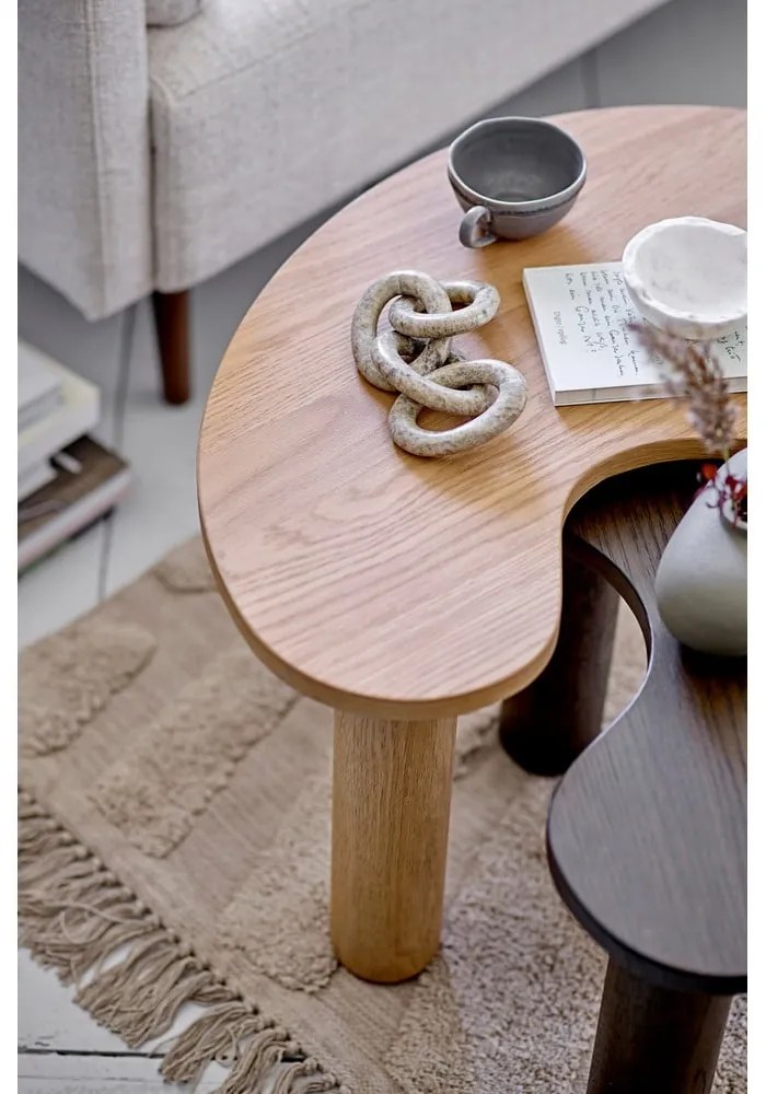 Масичка за кафе от масивно каучуково дърво в естествен цвят 44x65 cm Luppa – Bloomingville