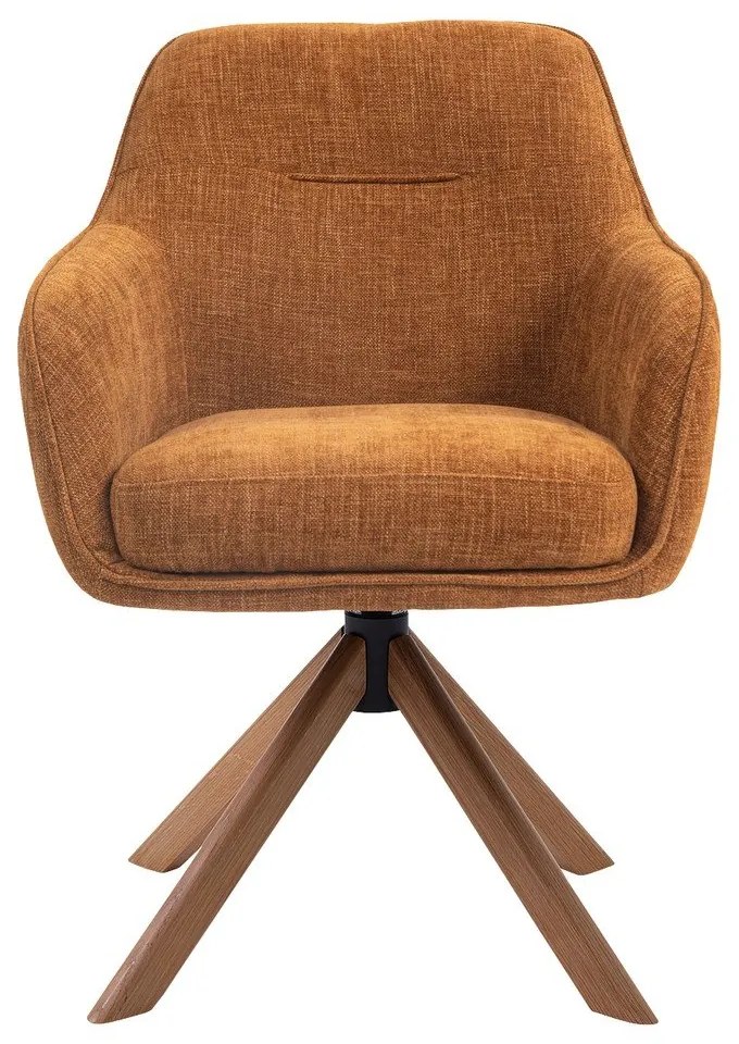 Оранжеви тапицирани трапезни столове в комплект 2 бр. Avola – Unique Furniture