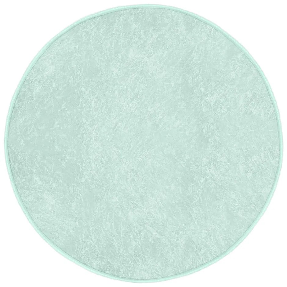 Кръгъл килим подходящ за пране и за прахосмукачки роботи в цвят мента ø 120 cm Comfort – Mila Home
