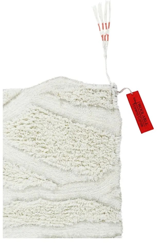 Бял ръчно изработен вълнен килим подходящ за пране 170x240 cm Enkang Ivory – Lorena Canals